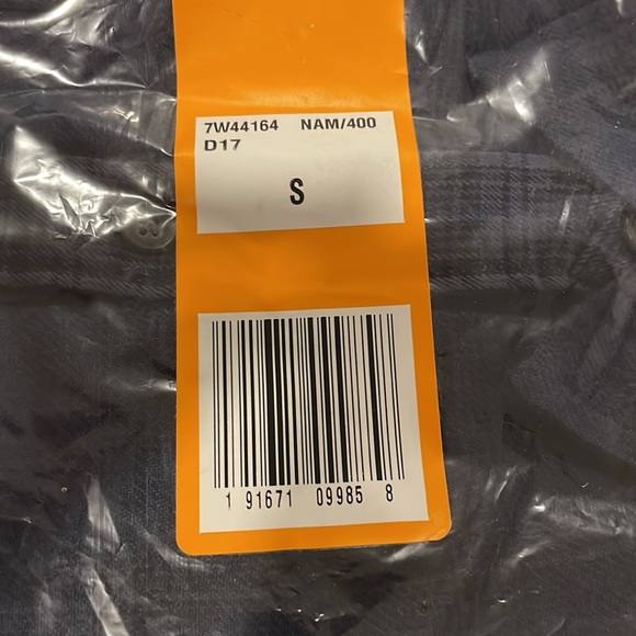 NWT Lucky Brand Women's Navy Contrasting Plaid Button Down Shirt - SIZE Small - Picture 5 of 5